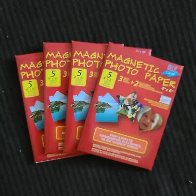 MAGNETIC PHOTO PAPER 4  X 6  & DIE CUT (20 SHEETS TOTAL) • $5.99