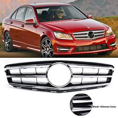 For 2007-2014 Mercedes-Benz C Class W204 C250 C300 C350 Front Grille Black • $46.88