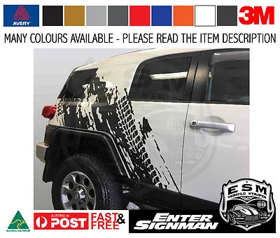 Toyota FJ Cruiser ESM Tyre Splash Side Stripe Decal Kit - Avery Wrap Vinyl • $240.24