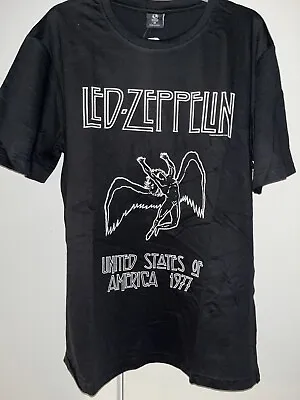 Led Zeppelin T-Shirt Tee New Music XL Rock Metal Band United States 1977 • $33