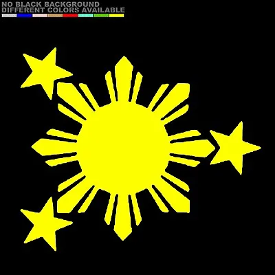 $2.99 • Buy Philippines Flag Sun And Stars JDM Vinyl Decal Sticker - Choose Size And Color