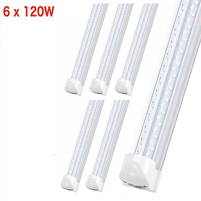 6 PACK 8 Foot LED Shop Lights 120W Fixture 8FT T8 LED Tube Light 8' Garage Light • $111.79