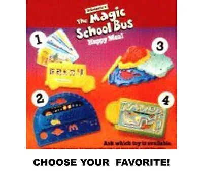 McDonald's 1994 Vintage Scholastic Magic School Bus Toys-Choose Your Favorites! • $6.50