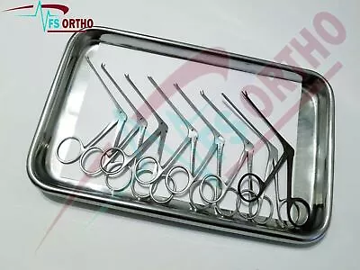 Micro Alligator Cup Ear Forceps Bellucci Scissors  Surgical Instrument 9 Pcs Set • $240