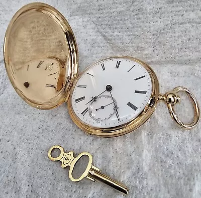E. Jaccard & Co. 18kt. Solid Gold Pocket Watch W/ Key • $1100