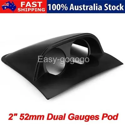 2'' 52mm Car Dual Dash Gauge Meter Pod 2 Hole Dashboard Mount Holder Pod Black Q • $30.95