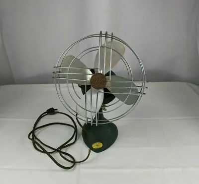 VTG Green Zephyr Airkooler Metal Electric Fan Industrial Cage 0.6 Amp 35 W Works • $96.79