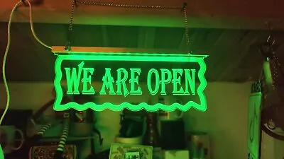 We Are Open Shop  Sign Light Up  Led Bar Business Neon Sign Pub Mancave Garden • £23.99