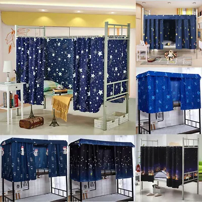 1.5*2M Cabin Bunk Bed Tent Curtain Cloth Dormitory Mid Sleeper Canopy Spread Kid • £11.22