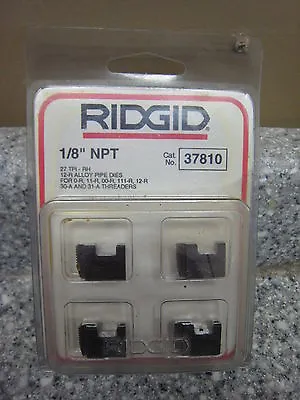$39.99 • Buy Ridgid 37810 1/8  NPT Right Hand Pipe Dies 12-R 00-R 111-R New