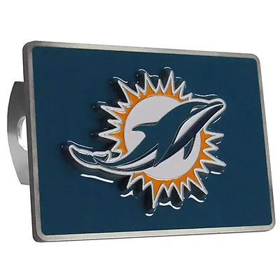 Miami Dolphins Rectangle Truck Or SUV Trailer Hitch Cover B0001KC0T8 • $19.95