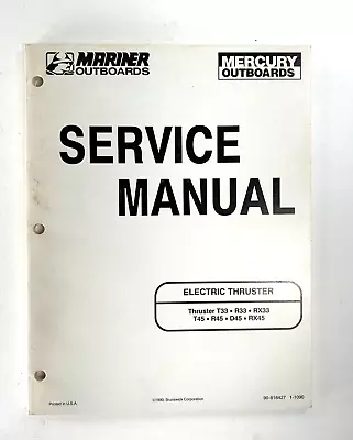 Mercury Mariner Outboards Service  Manual HP 30/40 P/N 90-826148 [ • $28.88