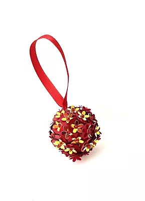 £7.63 • Buy Vintage Red Sequin Rhinestone Beaded Push Pin Christmas Tree Ornament 1.50 