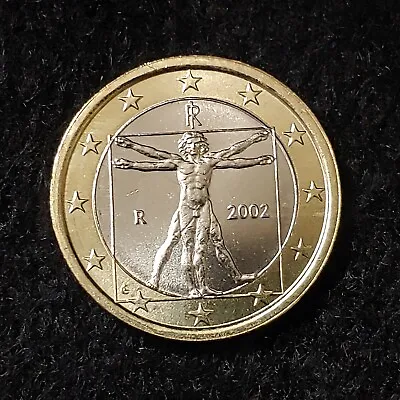 2002 Italy 1 Euro Vitruvian Man - Leonardo Da Vinci Coin Uncirculated • $9.99