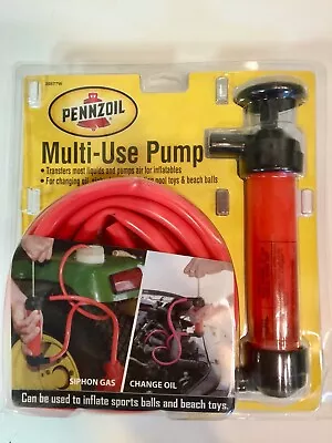 PENNZOIL 36677W Multi-Use Pump-Transfer Liquids-Inflate Sports Balls & Pool Toys • $8.60