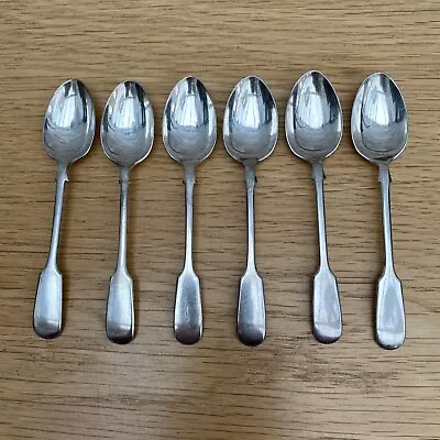 Antique 6 Silver Plate EPNS Walker & Hall Fiddle Back Tea/Coffee Spoons  5  Long • £20