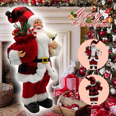 18  Santa Claus Standing Father Christmas Figure Xmas Decoration Ornament Gift • £13.29