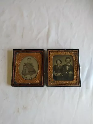 Ambrotype/Daguerreotype Photographs. Lot Of 2. Toddler And Husband/Wife • $34.99