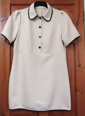 £20.99 • Buy Mod / 60s Cream Dress Size 16 ( ZH4 )