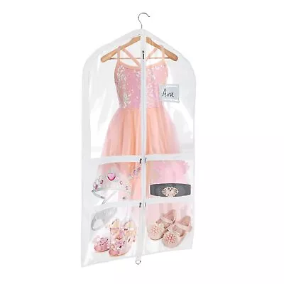 Clear PVC Dance Costume Bags Garment Bag 40 Inch For Dance Competitions With... • $25.18