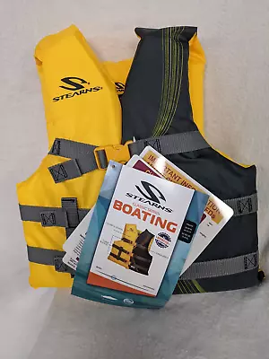 Stearns Type III PFD Youth 50#-90# Life Vest Gold Condition New • $22.99