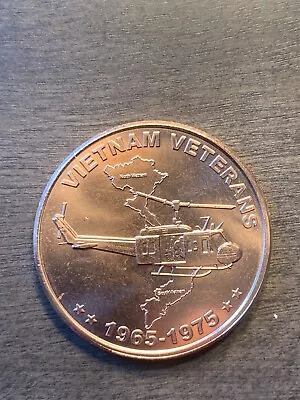 Vietnam Veterans Coin 1965-1975 (Copper .999 Fine ) • $2.99