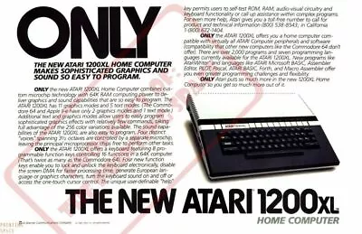 527432 ATARI ( ) Vintage Retro Video Game 1200XL 16x12 WALL PRINT POSTER • $13.95