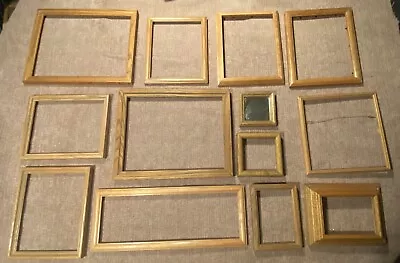 LOT  VINTAGE Wood Picture Frames Art Decor Gallery Wall Shabby Cottagecore ~ 9 • $50