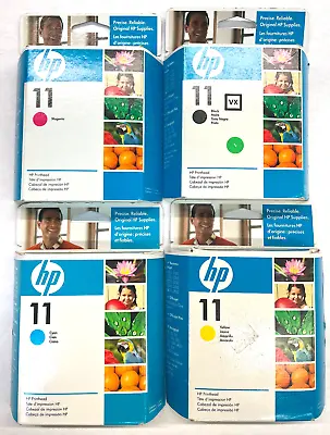 Hp 11 Printhead C4810A C4811A C4812A C4813A (1 Set Of 4 Colors) NOS CYMK • $254.16