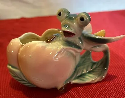 Majolica Pottery Frog Planter Bowl Japan. 5.5 Inches Long. 3.5 Wide. • $28.99
