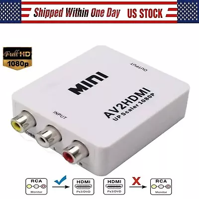 AV2HDMI Composite AV CVBS 3RCA To HDMI 4K Converter Adapter Video Upscaler HD US • $7.99