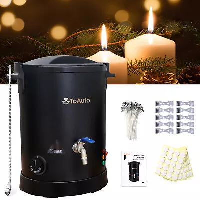 8L Wax Melter Electric Melting Pot Machine Pour Spout Candle Soap Making 30-100℃ • £128.93