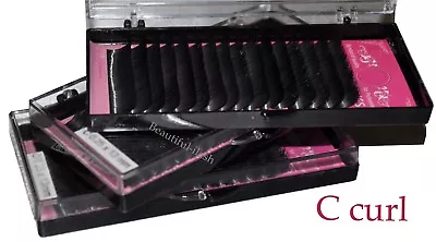 C Curl Combo 3-Trays Eyelash Extensions Premium Mink - 16 Rows Of Lashes /tray • $40.99