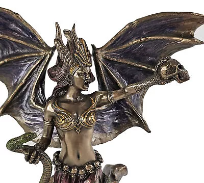 9 3/4  Lilith Queen Of Demons Empress Of Hell Statue Bronze Color Statue • $83.23