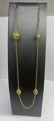 Judith Ripka 36 Inch Gold Over Silver Station Necklace • $200