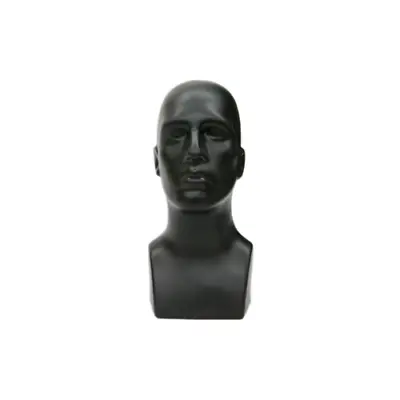 Plastic Tabletop Black Adult Male Mannequin Head Display (2 Pack) • $73.75