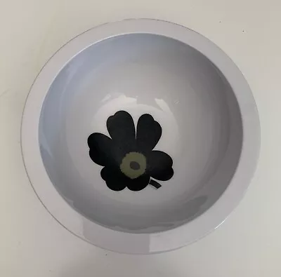 MARIMEKKO Lovely Melamine Bowl Plate Black Poppy Unikko By Zak Designs RARE • £25