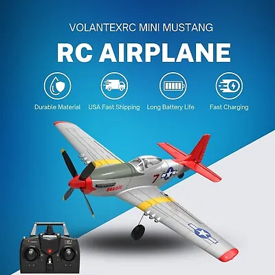 Volantex RC Mini Airplane Ready To Fly 4CH 6-Axis Gyro Plane With Stabiliser • $116.99