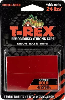 T Rex Tape Extreme Hold Heavy Duty Double Sided Mounting Strips Holds Up To 24Lb • £8.02