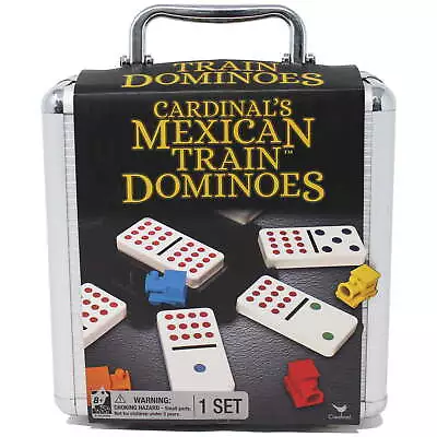 Mexican Train Dominoes Game In Aluminum Carry Case For Families • $24.26