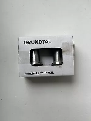 IKEA Grundtal Hanger Wall Mounted Stainless Steel Knob 300.612.47 15386 • £19