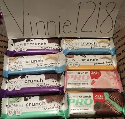 72 Power Crunch Protein Wafer Pro Bars 20g 13g Chocolate Mint Mix Strawberry Lot • $44.99