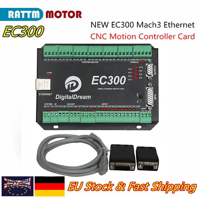 【In EU】EC300 4 Axis 6 Axis Ethernet Interface Mach3 CNC Motion Controller Board • £154.80