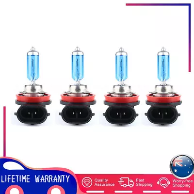 4x 12V H8 / H9 / H11 100W Xenon White Halogen HeadLights Lamps Globes Bulbs • $18.69