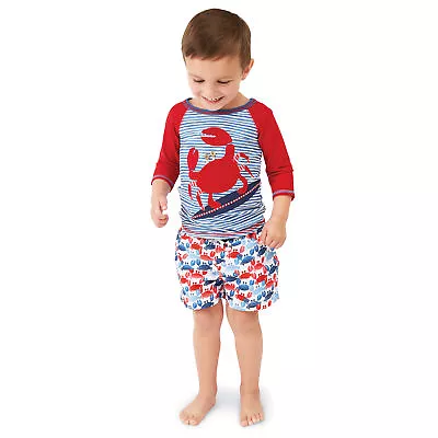 Mud Pie E7 Boathouse Baby Toddler Boy Crab Rash Guard T-Shirt 1052167 • $14.50