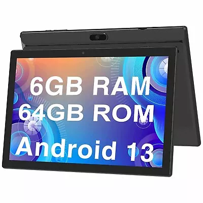 10.1 Inch Android 13 Tablet PC 6GB 64GB Quad-Core Tablets HD Camera Wi-Fi Tablet • $76.26