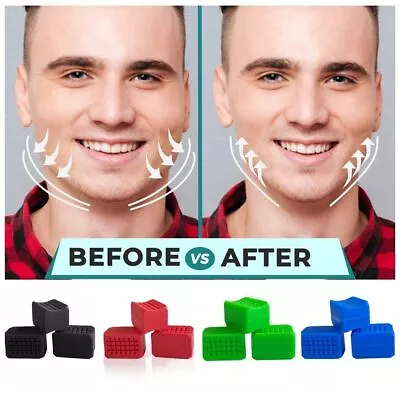 2PCS Tear Resistance Jawline Trainer Jawliner Facial Chew  Fitness • £3.48