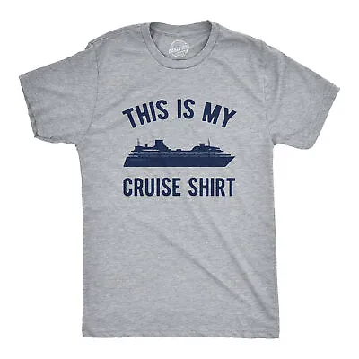 $10.79 • Buy Mens This Is My Cruise Shirt Tee Funny Vacation Travel Boat Tshirt For Guys