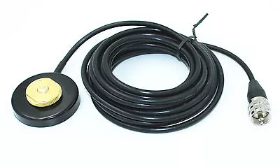 NMO Magnetic Antenna Mount 2.15  Diameter 15' RG58U Coaxial Cable PL-259 Plug    • $15.95