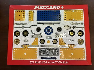 £49.50 • Buy Vintage Meccano Set 4, From 1973, 100% Complete In Original Box With Manuals (H)
